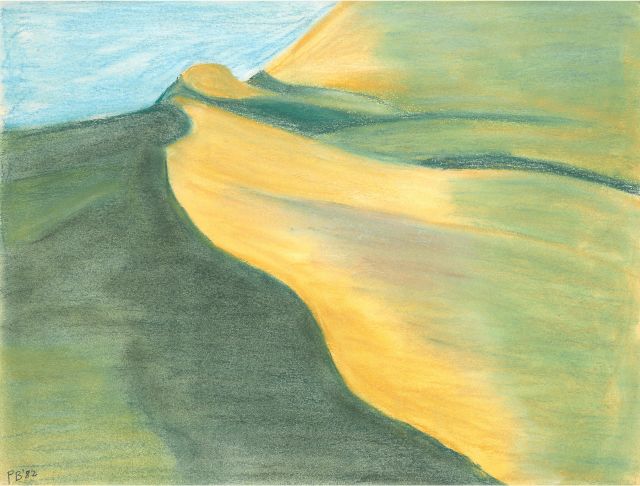 Prins Bernhard | A mountain landscape, pastel on paper, 27.0 x 35.5 cm, signed with initials P.B. l.l. and dated '82