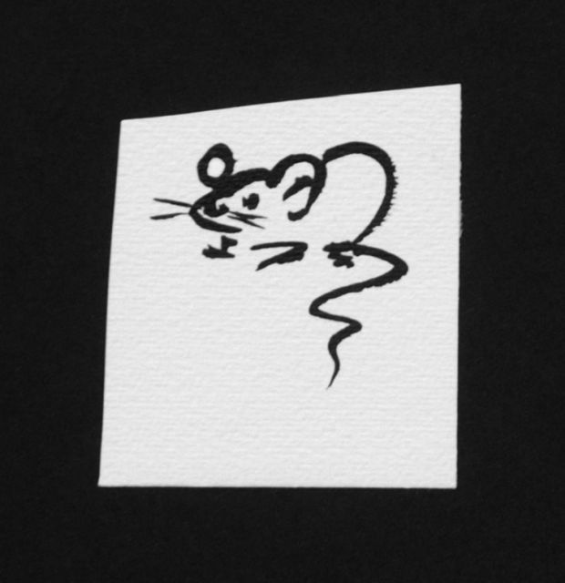 Prinses Beatrix van Oranje Nassau | Mouse, pencil and black ink on paper, 6.6 x 5.7 cm, executed August 1960