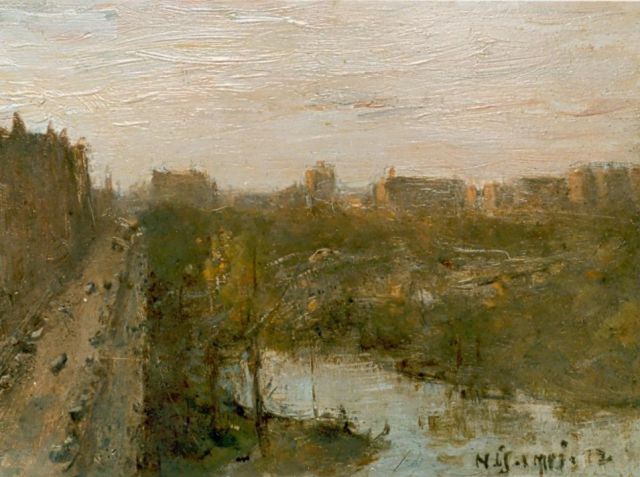 Bernard Blommers | New York 'Central Park', oil on panel, 23.0 x 30.6 cm, signed l.r. and dated 1-5-1912