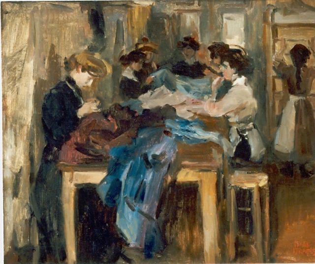 Isaac Israels | Studio Paquin, Paris, oil on canvas, 49.0 x 60.0 cm, signed l.r. and around 1905