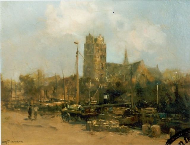 Jansen W.G.F.  | The limekiln, Dordrecht, oil on canvas 33.5 x 41.5 cm, signed l.l.