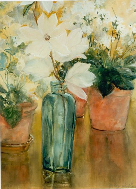 Menso Kamerlingh Onnes | A flower still life, watercolour on paper, 60.0 x 44.0 cm, signed l.r. and dated 1900
