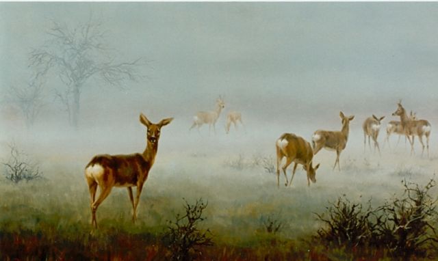 Kiss R.  | Early morning, oil on panel 50.0 x 80.0 cm, signed l.l. and dated '90