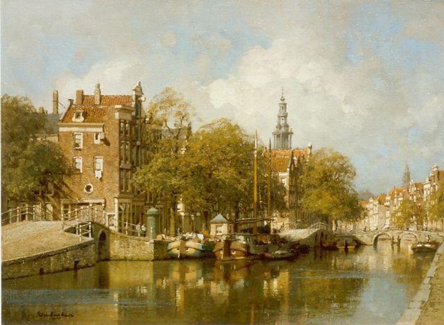 Klinkenberg J.C.K.  | A townscape, Amsterdam, oil on canvas 39.2 x 53.0 cm, signed l.l.