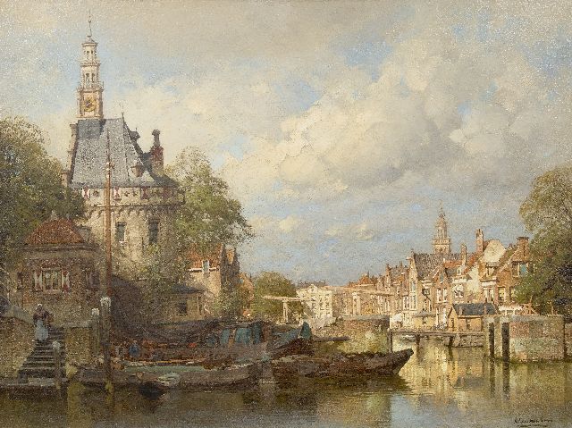 Karel Klinkenberg | The 'Oude Hoofdpoort', Hoorn, oil on canvas, 58.0 x 78.0 cm, signed l.r.