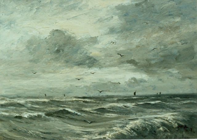 Hendrik Willem Mesdag | Seascape, oil on panel, 23.0 x 31.0 cm, signed l.r.
