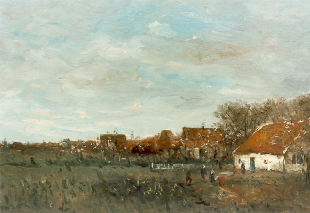 Hendrik Willem Mesdag | A vegetable garden, oil on canvas laid down on panel, 22.0 x 36.0 cm