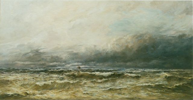 Hendrik Willem Mesdag | Sea view, North Sea, oil on canvas, 90.0 x 170.0 cm, signed l.r.