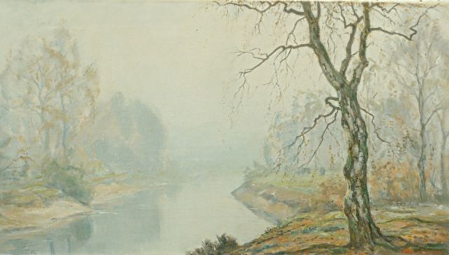 Johan Meijer | Autumn morning, oil on canvas, 44.3 x 84.0 cm, signed l.r.