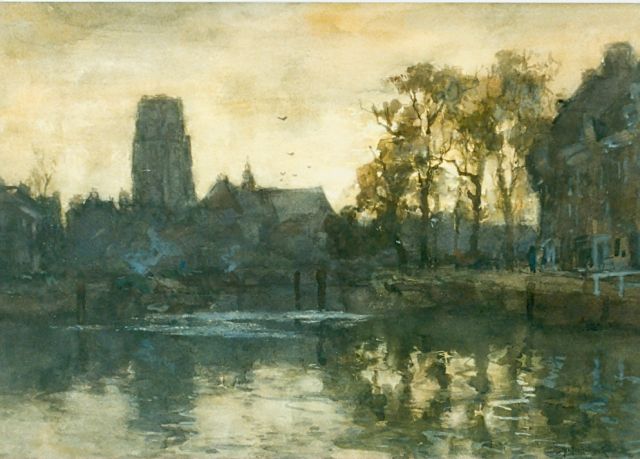 Johan Hendrik van Mastenbroek | View of the Laurenskerk, Rotterdam, watercolour on paper, 36.0 x 51.0 cm, signed l.r. and dated 1906