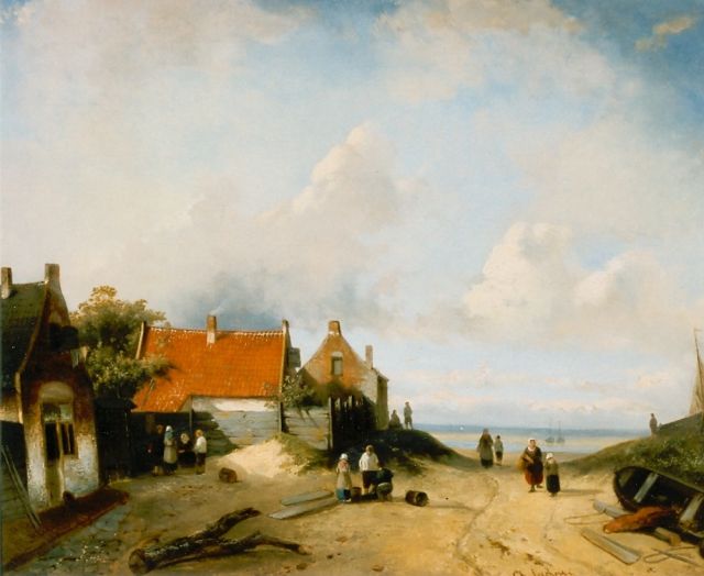 Leickert C.H.J.  | A dune landscape, oil on canvas 54.0 x 69.2 cm