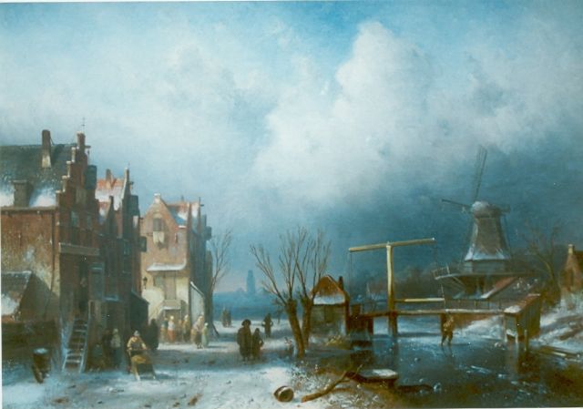 Charles Leickert | A winter landscape, oil on canvas, 45.2 x 65.5 cm, signed l.r.