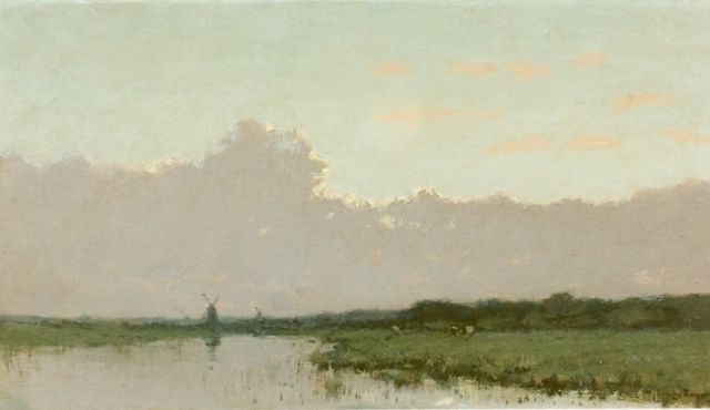 Kuijpers C.  | River landscape, oil on canvas 21.0 x 39.0 cm