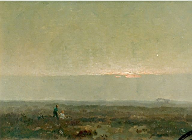 Jan Knikker sr. | Heathland, oil on canvas, 35.5 x 50.5 cm, signed l.l.