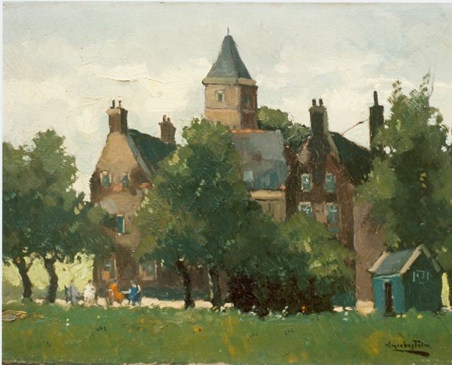 Knikker jr. J.S.  | A castle, oil on canvas 30.5 x 40.3 cm, signed l.r.