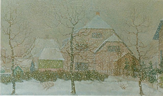 Nieweg J.  | A winter landscape, oil on canvas