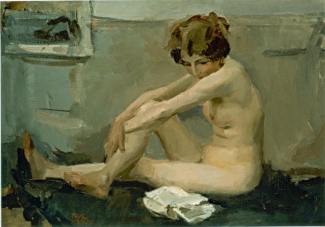 Isaac Israels | Nude, oil on canvas, 60.0 x 80.0 cm, signed l.l.