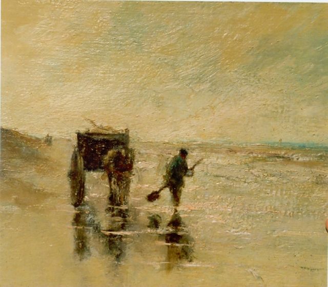 Pieters E.  | A shell-fisher, oil on panel 12.0 x 16.2 cm, signed l.r.