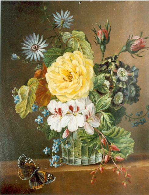 Hendrik Reekers sr. | Flower still life, oil on panel, 30.2 x 25.2 cm, signed l.l.