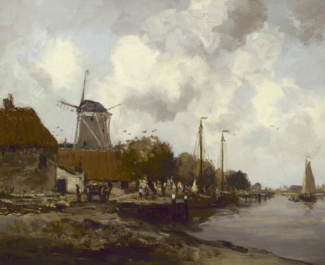 Jansen W.G.F.  | Village along the 'Zuiderzee', oil on canvas 41.0 x 51.0 cm, signed l.l.