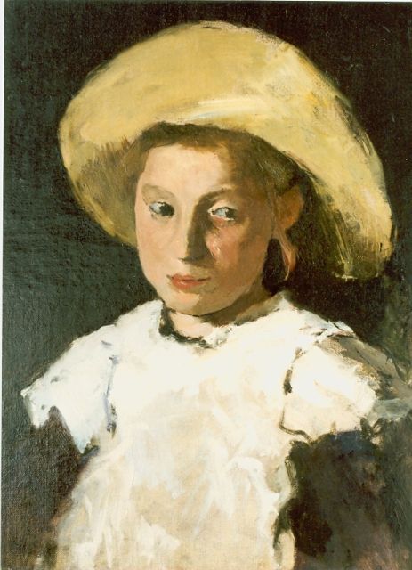 Ritsema J.J.  | A portrait of a girl, oil on canvas 65.3 x 51.2 cm, signed l.r.