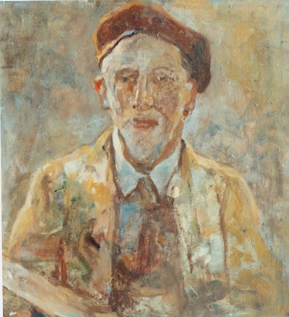 Rivière A.P. de la | Self-portrait, oil on canvas 42.0 x 40.2 cm