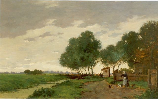 Viegers B.P.  | Polder landscape, oil on canvas 37.1 x 59.5 cm, signed l.r.