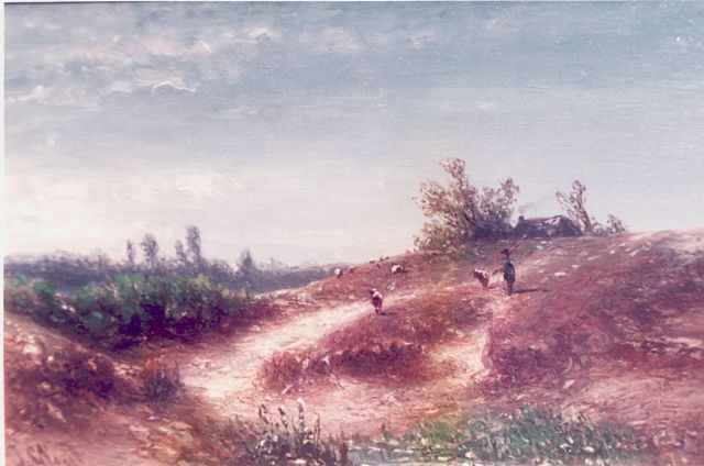 Johannes Gijsbert Vogel | Heath landscape, oil on panel, 20.7 x 32.0 cm, signed l.l.