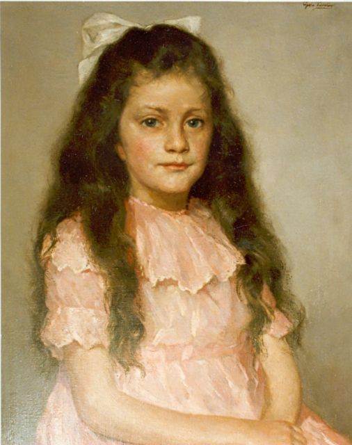 Georg Rueter | Portrait of young girl, oil on canvas, 60.3 x 50.2 cm, signed u.r.