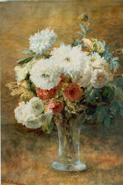 Sande Bakhuyzen G.J. van de | Flower still life, watercolour on paper 52.5 x 37.5 cm, signed l.l.