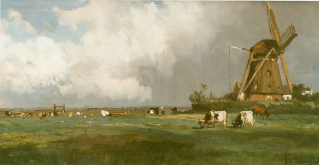 Schampheleer E. de | Study of Abcoude, oil on panel 25.6 x 48.6 cm, signed l.r. and dated 1878