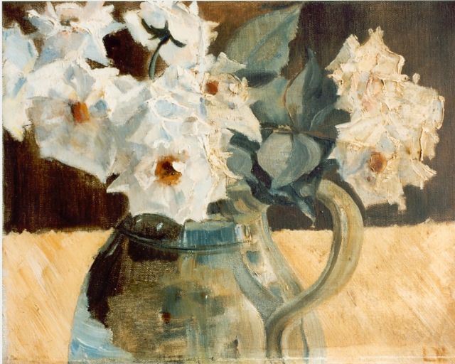 Veerman L.  | Still life of roses, oil on canvas 23.2 x 30.4 cm, signed l.r.