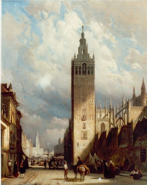 Pieter Cornelis  Dommershuijzen | The Cathedral of Sevilla, oil on canvas, 80.8 x 66.5 cm, signed l.r. and dated 1877