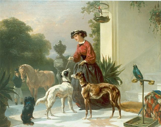 Wouterus Verschuur | Amazone, oil on panel, 34.0 x 44.2 cm, signed l.r.