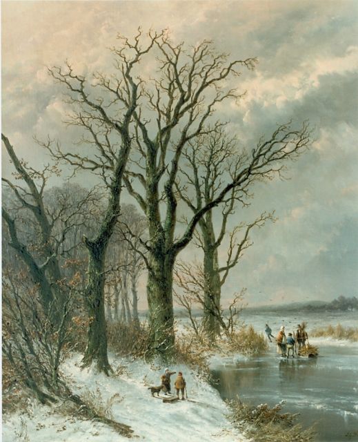 J.G. Hans | A winter landscape, oil on canvas, 63.0 x 52.0 cm, signed l.r.