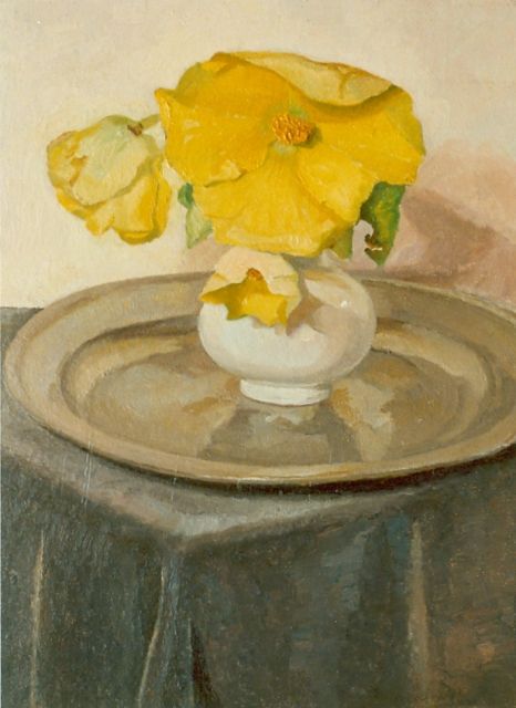 Bernard Schregel | A flower still life, oil on board, 23.3 x 24.0 cm, signed l.r.