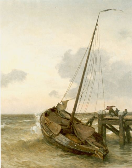 Willem Bastiaan Tholen | Fishing boats, Zuiderzee, oil on canvas, 71.0 x 60.0 cm, signed l.l.