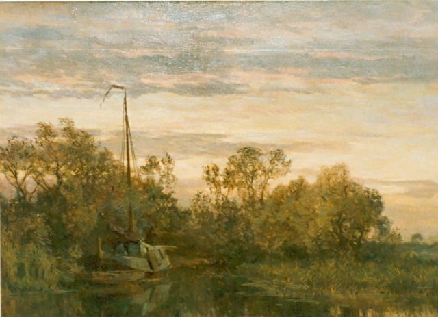 Willem Bastiaan Tholen | Evening twilight, oil on canvas, 71.0 x 101.0 cm, signed l.l.
