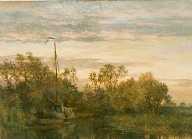 Tholen W.B.  | Evening twilight, oil on canvas 71.0 x 101.0 cm, signed l.l.