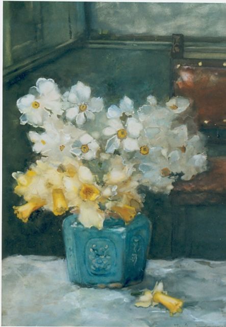 Weissenbruch W.J.  | Flower still life, watercolour on paper 64.6 x 49.2 cm, signed l.r.