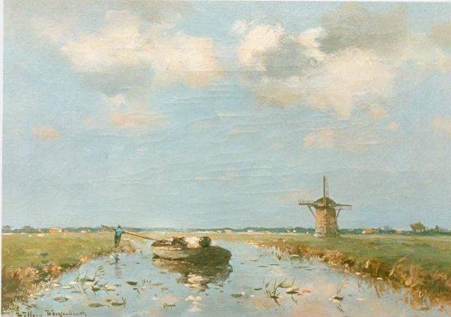 Willem Weissenbruch | Dutch polder landscape, oil on panel, 30.5 x 40.7 cm, signed l.l.