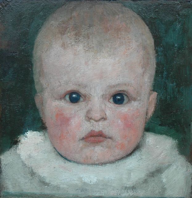 Veth J.P.  | Portrait of a child, oil on panel 24.3 x 24.8 cm