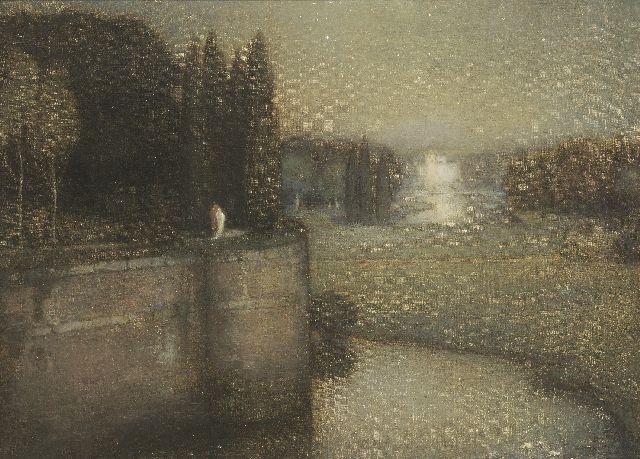 Jan Bogaerts | The city wall of 's-Hertogenbosch, oil on canvas, 50.2 x 70.3 cm, signed l.l. and dated 1925