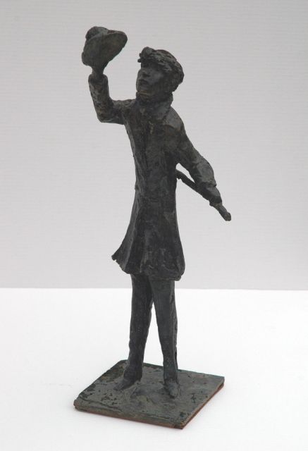 Nahmer Th. van der | Bonjour!, bronze 30.5 cm