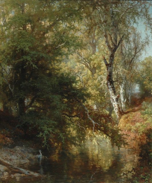 Bilders J.W.  | A view of the 'Renkumse beek', oil on canvas 96.0 x 80.0 cm, signed l.l.