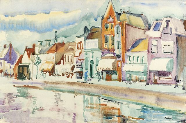 Martens G.G.  | The Schuitendiep, Groningen, watercolour on paper 32.0 x 49.0 cm, signed l.r. signed with stamped signature