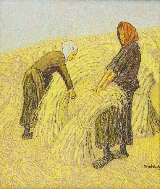 Assendelft C.A. van | Harvest time, pastel on paper 70.5 x 56.0 cm, signed l.r.