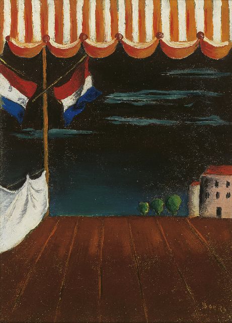 Boers F.H.  | Fête Foraine, sept. 1945, oil on painter's board 33.0 x 23.8 cm, signed l.r. and on reverse and dated '57