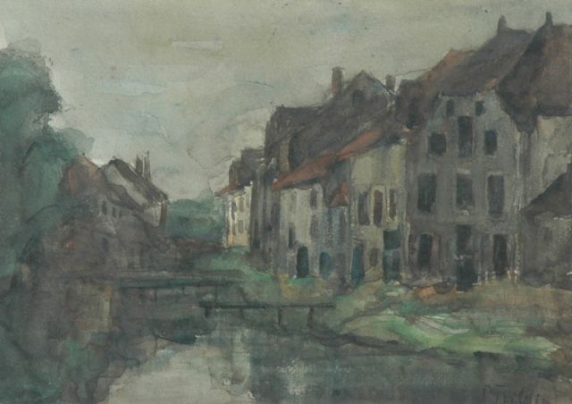 Fritzlin M.C.L.  | A view of a village in Belgium, watercolour on paper 17.8 x 25.0 cm, signed l.r.
