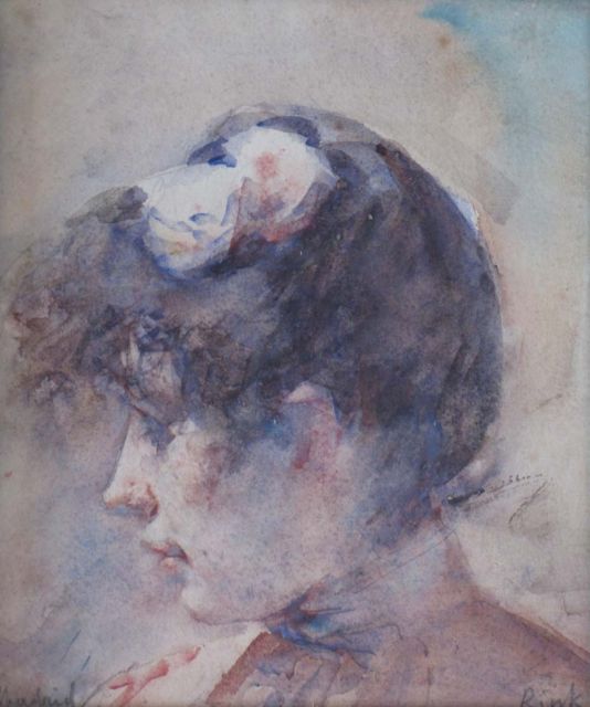 Paul Rink | Dolores, watercolour on paper, 20.3 x 17.0 cm, signed l.r.